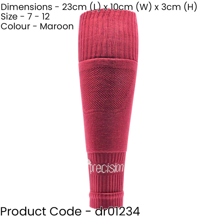 ADULT SIZE 7-12 Pro Footless Sleeve Football Socks - MAROON - Stretch Fit 