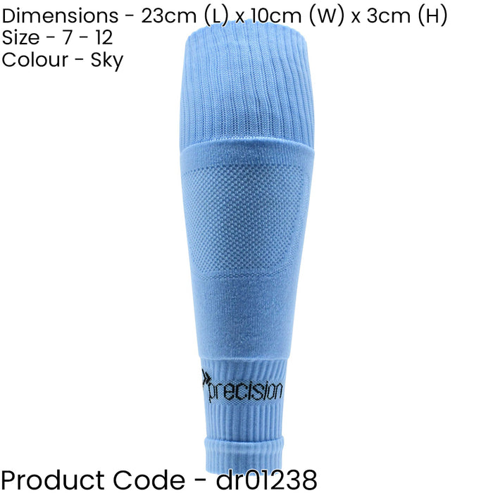 ADULT SIZE 7-12 Pro Footless Sleeve Football Socks - SKY BLUE - Stretch Fit 