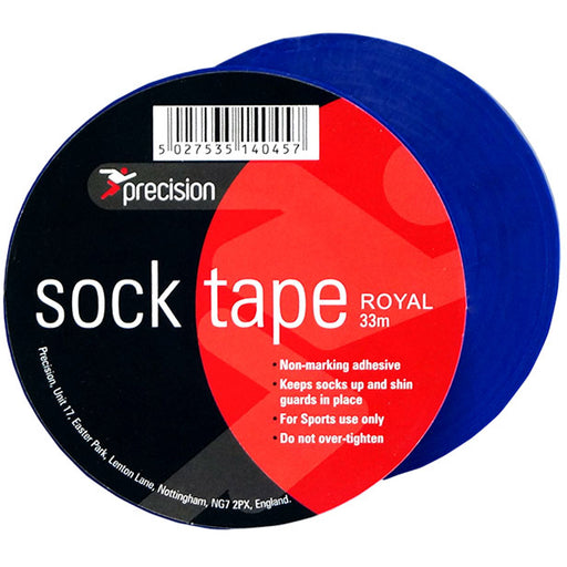 10 PACK - 19mm x 33m ROYAL BLUE Sock Tape - Football Shin Guard Pads Holder Tape