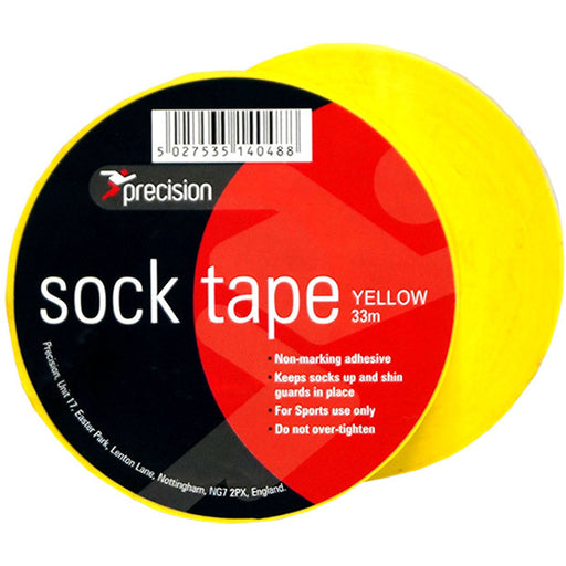 10 PACK - 19mm x 33m YELLOW Sock Tape - Football Shin Guard Pads Holder Tape