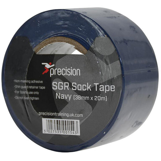 5 PACK - 38mm x 20m NAVY Sock Tape - Football Shin Guard Pads Holder Tape
