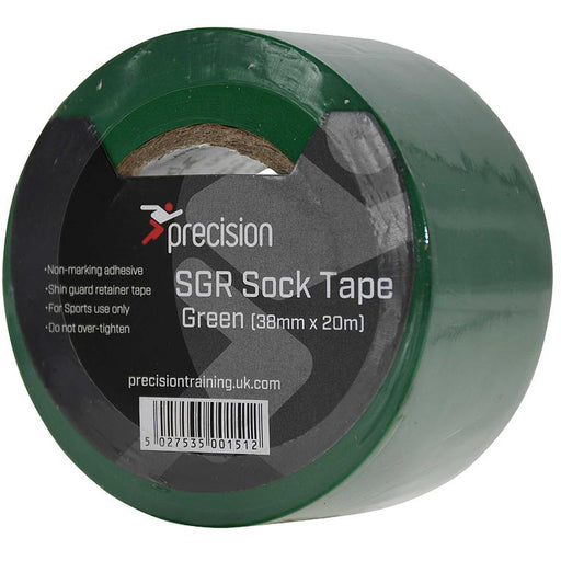 5 PACK - 38mm x 20m GREEN Sock Tape - Football Shin Guard Pads Holder Tape