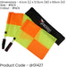 2 PACK 480mm Chequered Linesmans Flag Set - Football Official Orange Yellow Foam