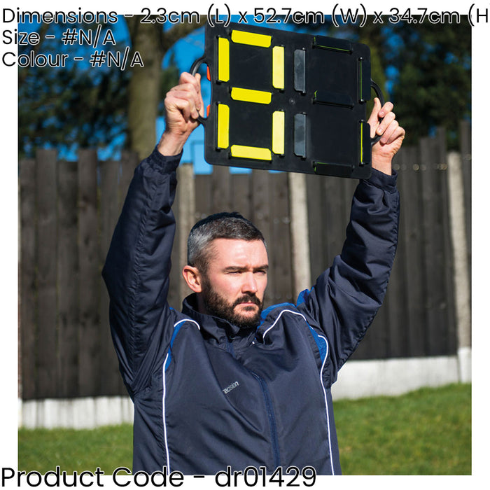 Small Analogue Substitues Number Board - Football Sideline Player Signal Sign