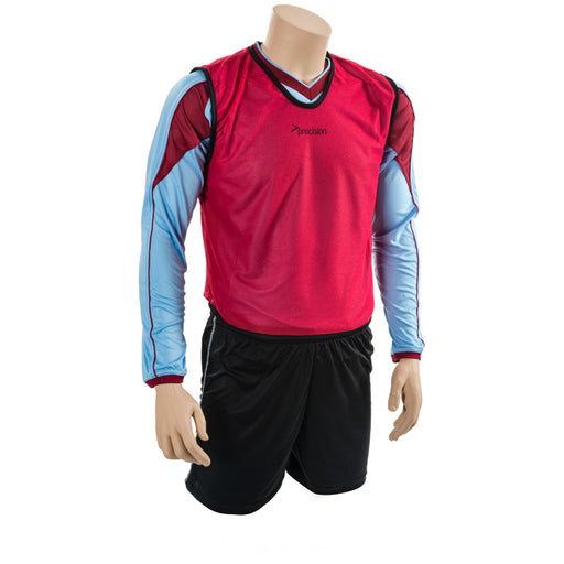 50 Inch Adult Lightweight Sports Training Bib - RED - Plain Football Vest