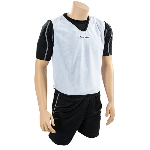 50 Inch Adult Lightweight Sports Training Bib - WHITE - Plain Football Vest