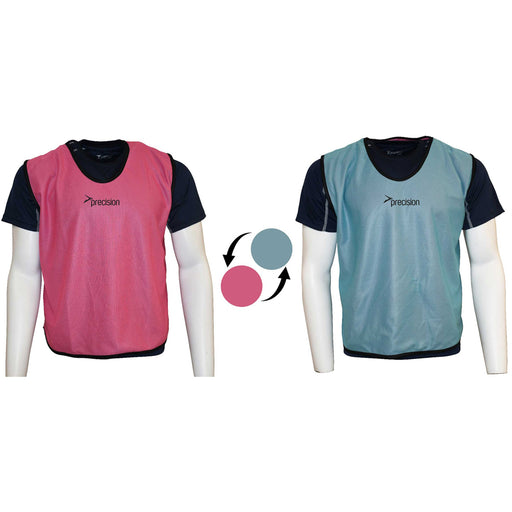 10-14 Years Youth Reversible Sports Training Bib - PINK & SKY BLUE 2 Colour Vest
