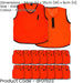 15 PACK 4-9 Years Kids Sports Training Bibs - Numbered 1-15 ORANGE Plain Vest