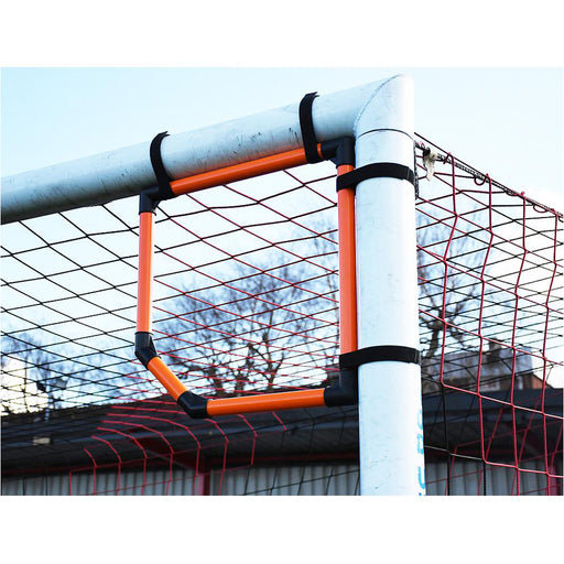 2 PACK 50x50cm Fixed Top Bins Target Set - Impact PVC Football Goal Post Adapter