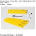 15 PACK 34x7cm Rectangular Rubber Marker Set - YELLOW - Non-Slip Indoor Pitch