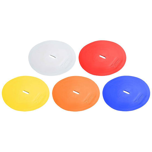 10 PACK 21cm Round Rubber Marker Set - ASSORTED Flat Disc Outdoor Football Pitch