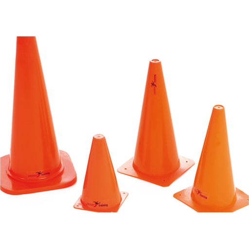 4 PACK 9" Orange Vinyl Sports Traning Cones - Football Pitch Safety Markers Set