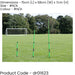 6 PACK Telescopic Hex Boundary Poles Set Football Footwork & Dribbling Training
