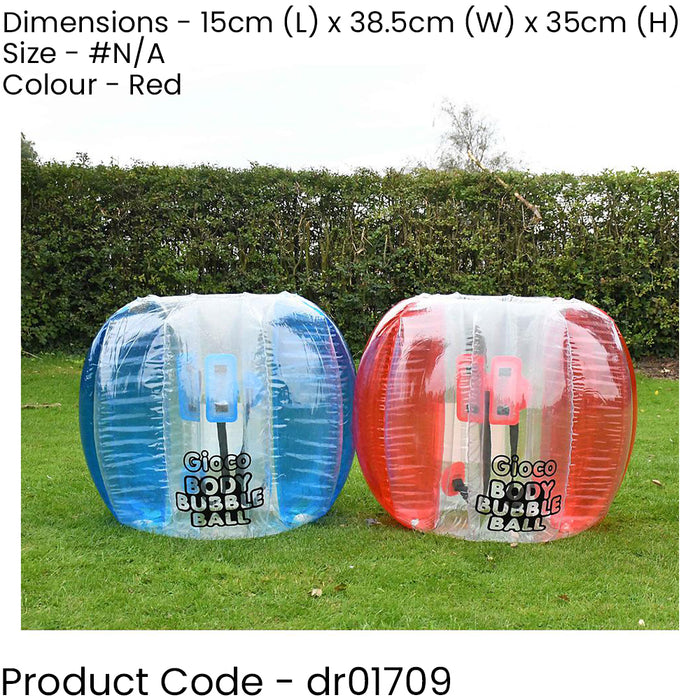 Outdoor Body Bubble Ball - RED - Zorb Football Inflatable Bumper Sports Games