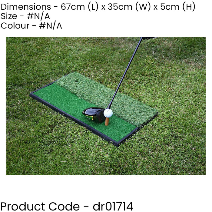 2 in 1 Tee Off Golf Matt - Mini Home Driving Range Pad - Protect Grass Practice