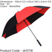 30" Fiberglass Golf Umbrealla - BLACK/RED - Comfort Handle & Lightweight Brolly