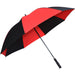 30" Fiberglass Golf Umbrealla - BLACK/RED - Comfort Handle & Lightweight Brolly