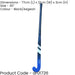 30 Inch Fiberglass Hockey Stick - BLACK/BLUE - Standard Bow Comfort Grip Bat