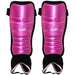 XS Hockey Shinguards & Ankle Protectors - PINK/BLACK - High Impact Lightweight