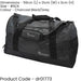 62x30x35cm Medium Holdall Bag - BLACK/GREY 65L Rip Stop Gym & Sports Traning Kit