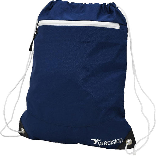 48x35cm Premium Drawstring Sports Bag - NAVY/WHITE 2L Rip Stop School Gym Bag