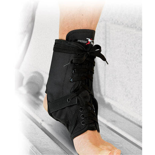 SMALL Neoprene Ankle Brace & Stays - Lace Up Foot Support Sprain Pain Injury