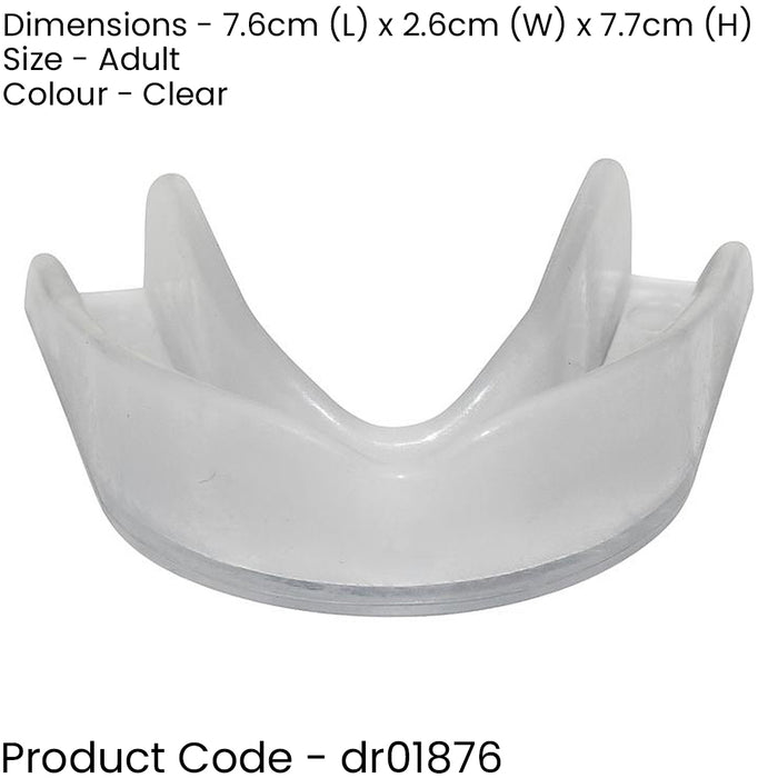 Essential Boil & Bite Mouthguard - ADULT CLEAR - Latex Free Teeth Protector