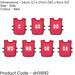 7 PACK - Kids 4-9 Years Netball Training Bibs Set - RED - Lightweight Vest 