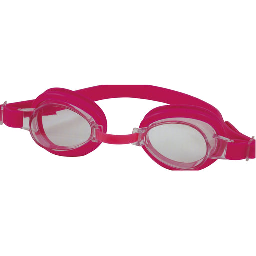 Junior Pink Swimming Goggles - Adjustable Strap & Nose Bridge Pool Holiday