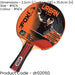 3 STAR Table Tennis Bat - 1.8mm Sponge 6mm Blade Flared Handle Racket Ping Pong