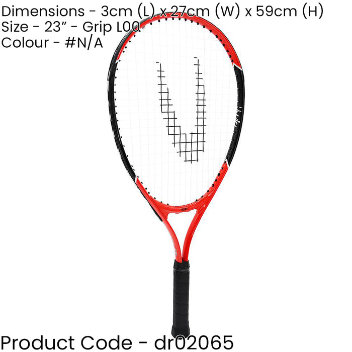 Junior ITF Tennis Racket - 23 Inch 6-8 Years - L00 Grip Lightweight Aluminium