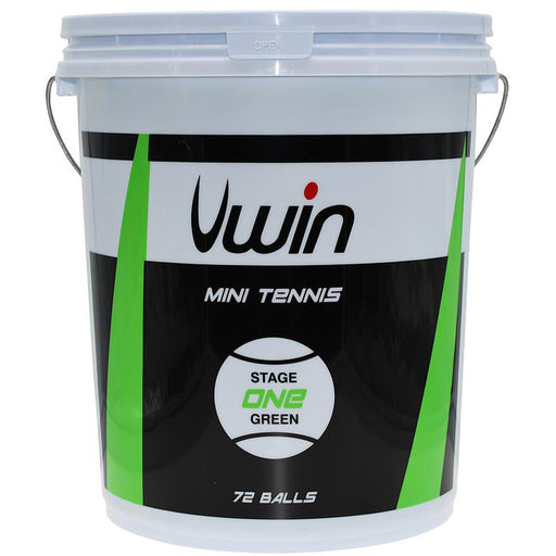 Bulk Pack Tennis Ball Bucket - 72x Stage 1 Green Training Balls - Premium Court