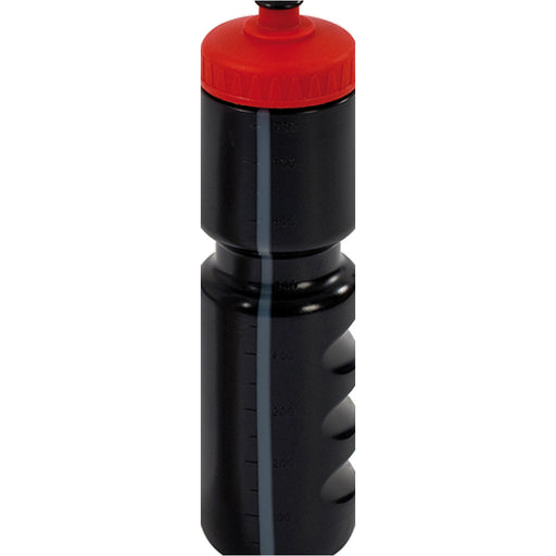 750ml Pull Top Sports Water Bottle - BLACK - Gym Training Bicycle Screw Lid
