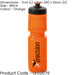 750ml Pull Top Sports Water Bottle - ORANGE - Gym Training Bicycle Screw Lid