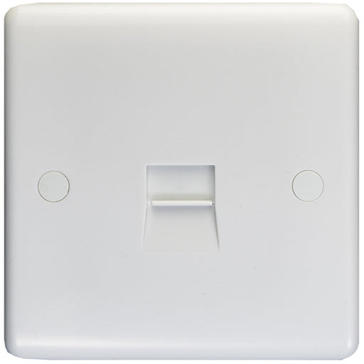 1 Gang Single BT Telephone Master Socket WHITE PLASTIC Wall Outlet Face Plate