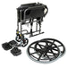 Deluxe Self Propelled Steel Wheelchair - Semi-Foldable Design - Hammered Finish Loops