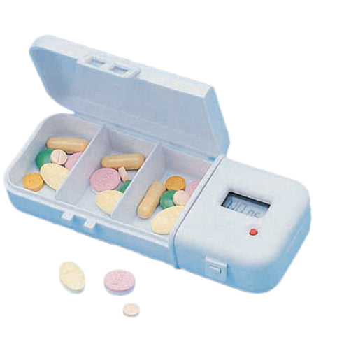 Automatic Pill Reminder with Electronic Timer - 3 Compartments Battery Operated Loops