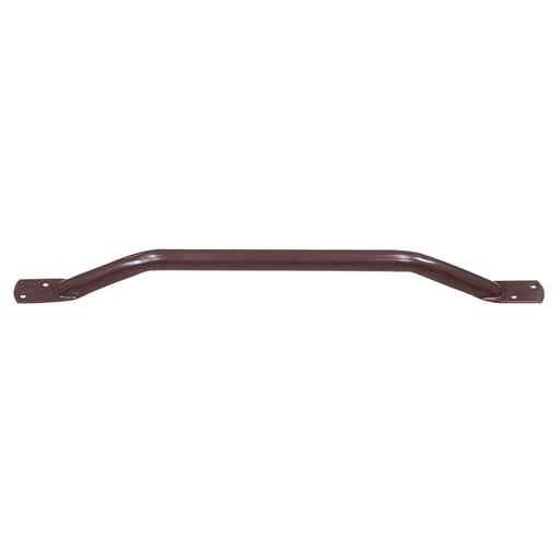 Brown Steel Pipe Grab Bar - 600mm Length - Rounded Safety Ends - Epoxy Coating Loops