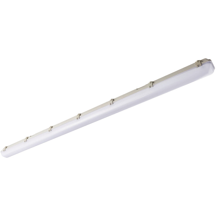 6ft High Lumen IP65 Batten Light Fitting - 74.4W Cool White LED - Frosted Pc