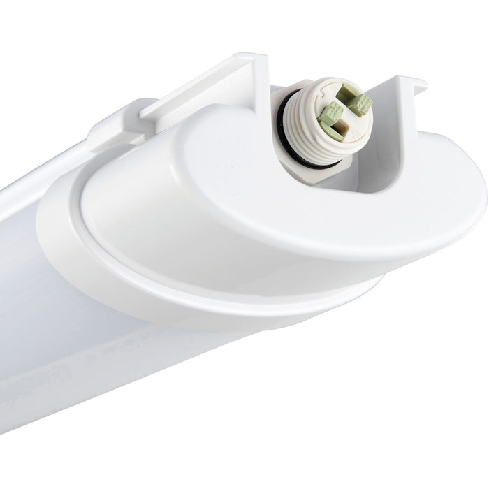 4ft IP65 Batten Light Fitting - 36W Daylight White LED - Daisychain Compatible