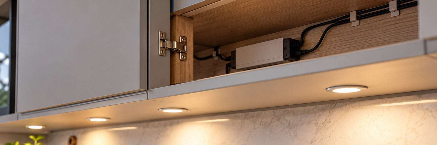 How to Hide Under Cabinet Lighting Wires and LED Drivers