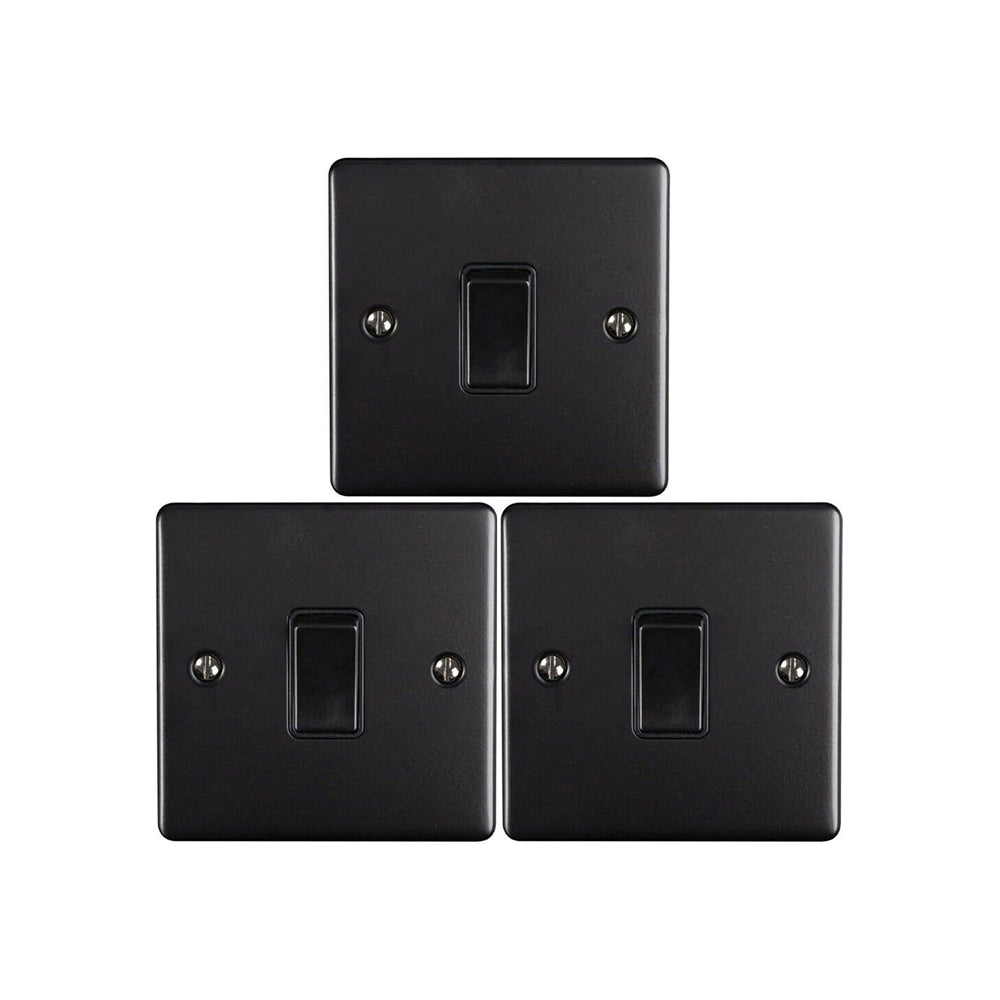 3 PACK - Black Switches & Dimmers
