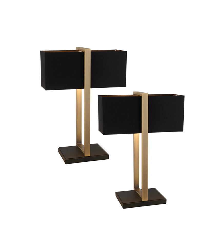 2 PACK Black Table Lamps