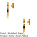 2 PACK Lockable Victorian Casement Window Fastener 57mm x 13mm Polished Brass 1