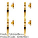 4 PACK Lockable Victorian Casement Window Handle 57mm x 13mm Polished Brass 1