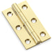 PAIR Solid Brass Cabinet Butt Hinge - 50mm - Polished Brass Premium Cupboard
