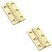 2 PACK PAIR Solid Brass Cabinet Butt Hinge 50mm Polished Brass Premium Cupboard
