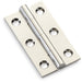 PAIR Solid Brass Cabinet Butt Hinge - 50mm - Polished Nickel Premium Cupboard