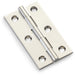 PAIR Solid Brass Cabinet Butt Hinge - 64mm - Polished Nickel Premium Cupboard