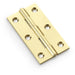 PAIR Solid Brass Cabinet Butt Hinge - 75mm - Polished Brass Premium Cupboard